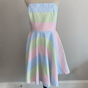 Vineyard Vines Kentucky Derby seersucker dress 8